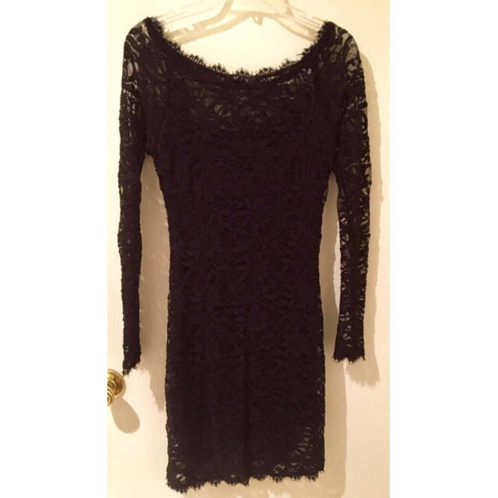 Medium black lace dress. Only worn once.